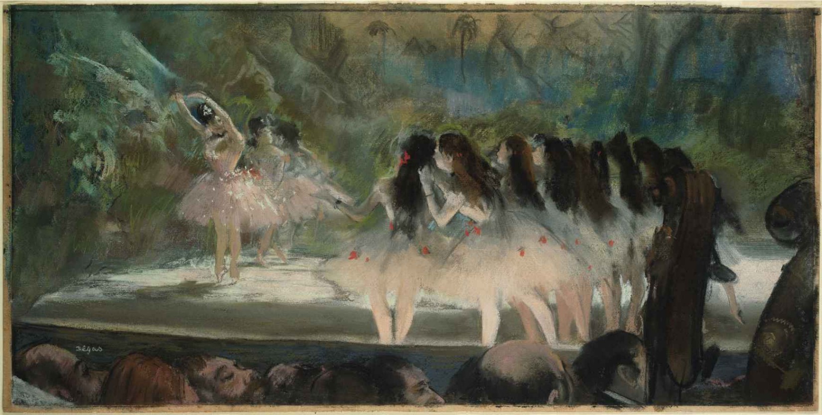 《芭蕾舞团在巴黎歌剧院》 Ballet at the Paris Opéra 1877年 布面油画