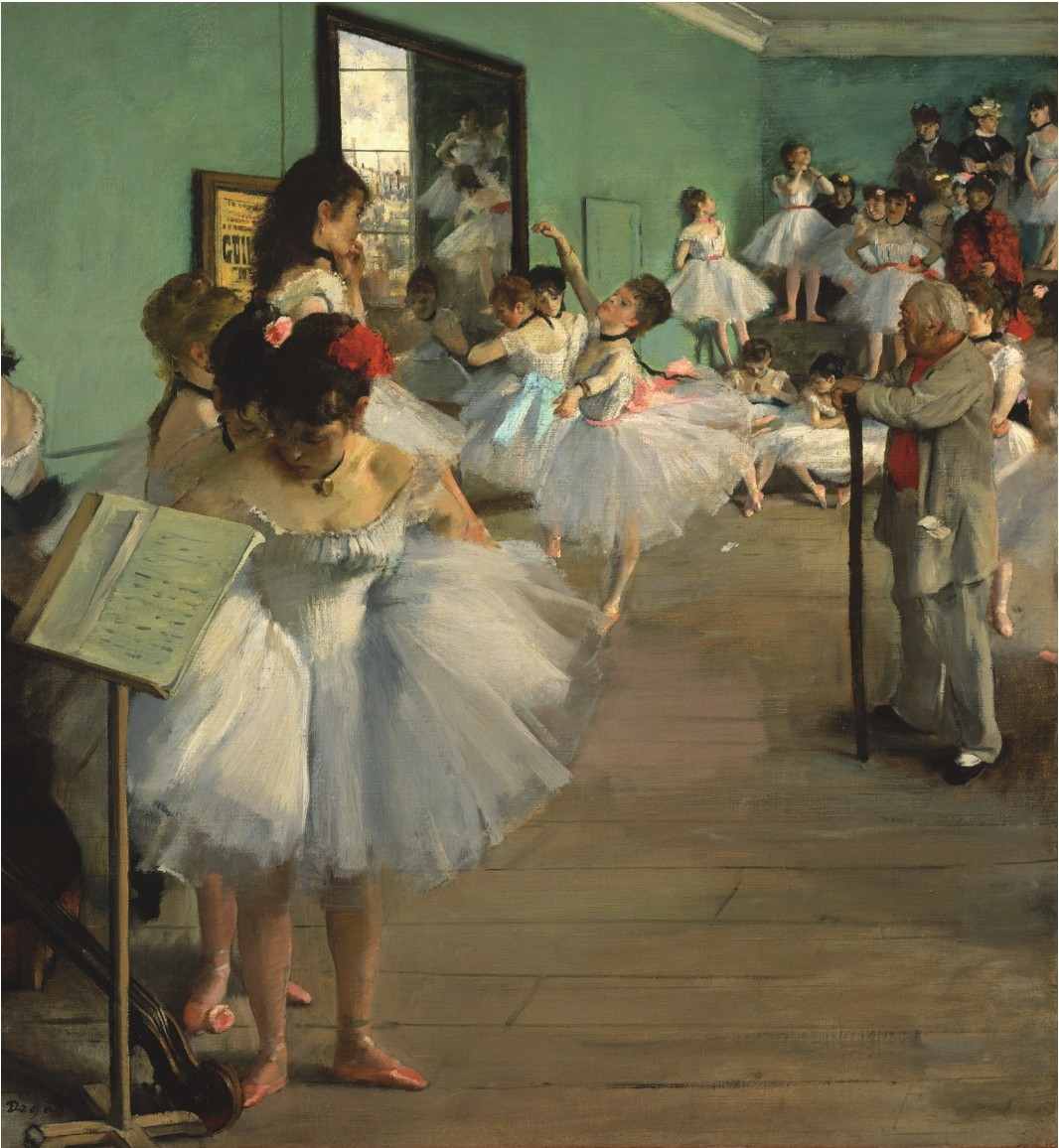 《芭蕾舞课》 Ballet lessons 1874年 布面油画