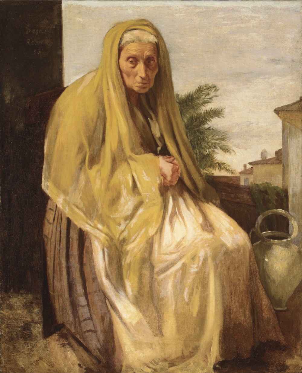 《意大利老女人》 The Old Italian Woman 1857年 布面油画 宽749mm 高610mm